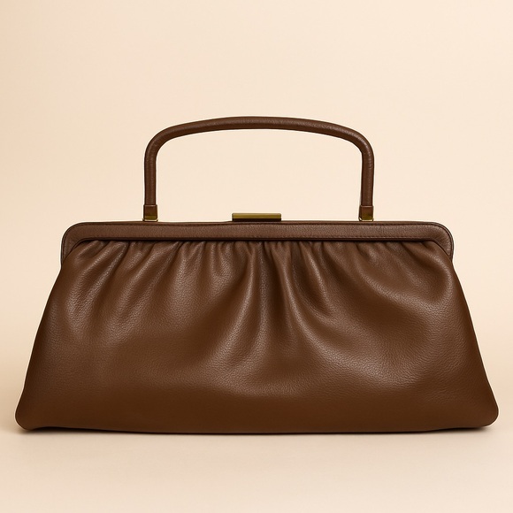 Garay Vintage 1960s Brown Leather Handbag - Picture 1 of 9